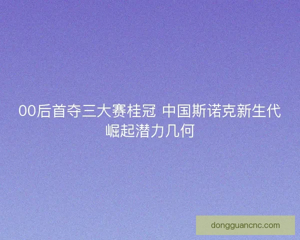 00后首夺三大赛桂冠 中国斯诺克新生代崛起潜力几何