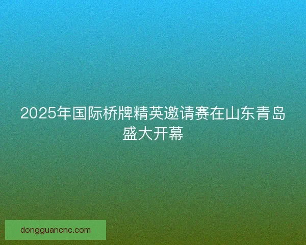 2025年国际桥牌精英邀请赛在山东青岛盛大开幕