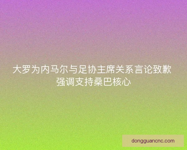 大罗为内马尔与足协主席关系言论致歉 强调支持桑巴核心