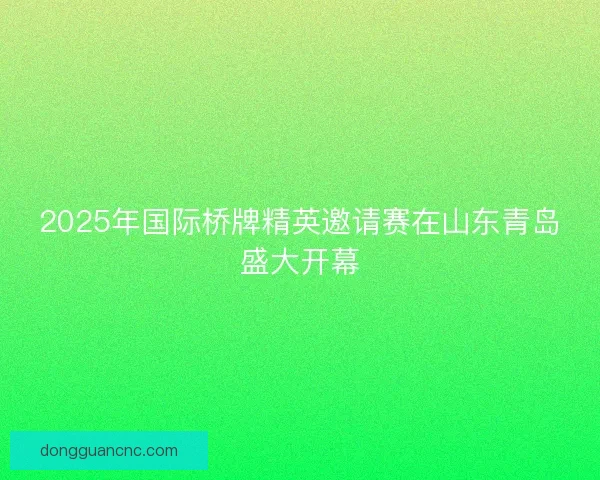 2025年国际桥牌精英邀请赛在山东青岛盛大开幕