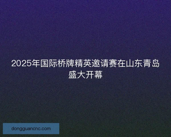 2025年国际桥牌精英邀请赛在山东青岛盛大开幕